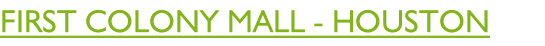 First Colony Mall Houston